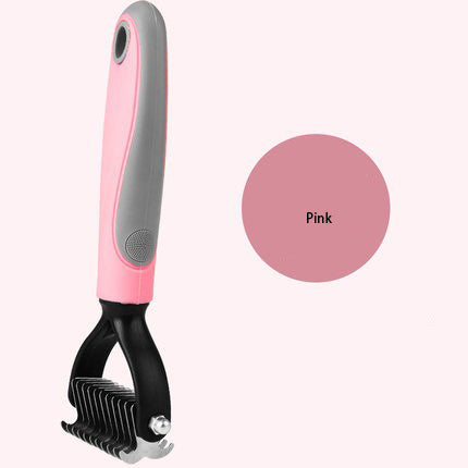 Double-Sided Pet Dematting Comb – Stainless Steel Dog & Cat Grooming Brush