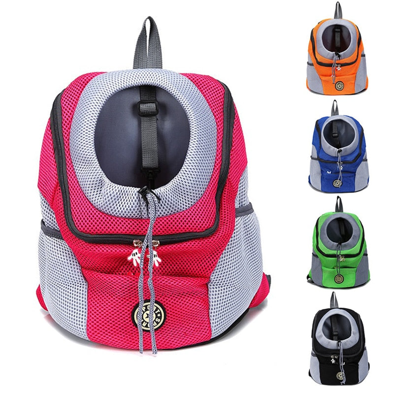 Mesh Pet Travel Backpack – Double Shoulder Portable Dog & Cat Carrier Bag