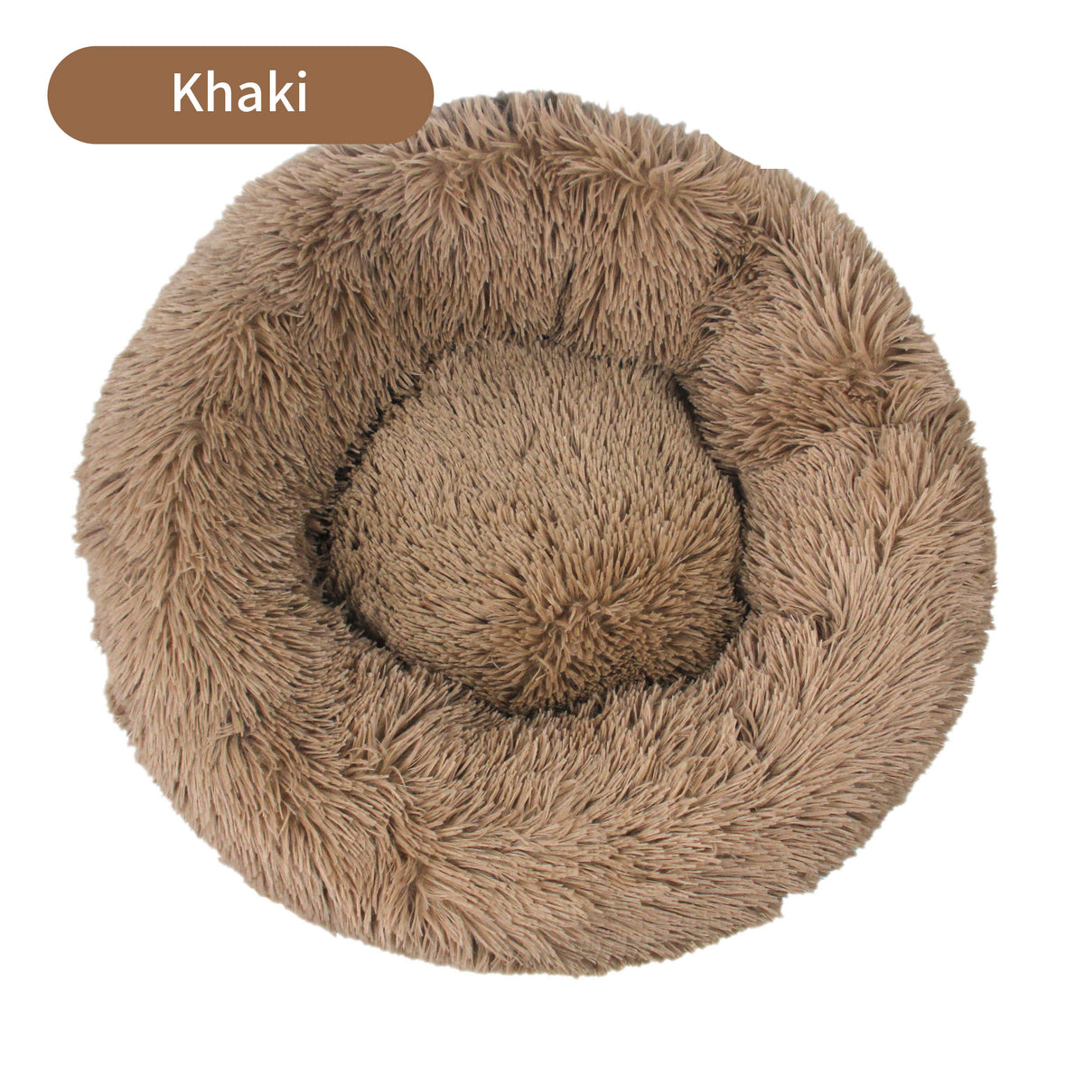 Round Plush Pet Bed – Winter Warm Cat & Dog House Mattress