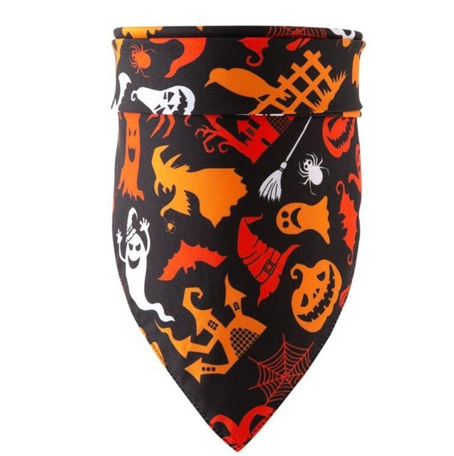 Pet Dog Bandana Set – Halloween & Christmas Scarf for Dogs & Cats