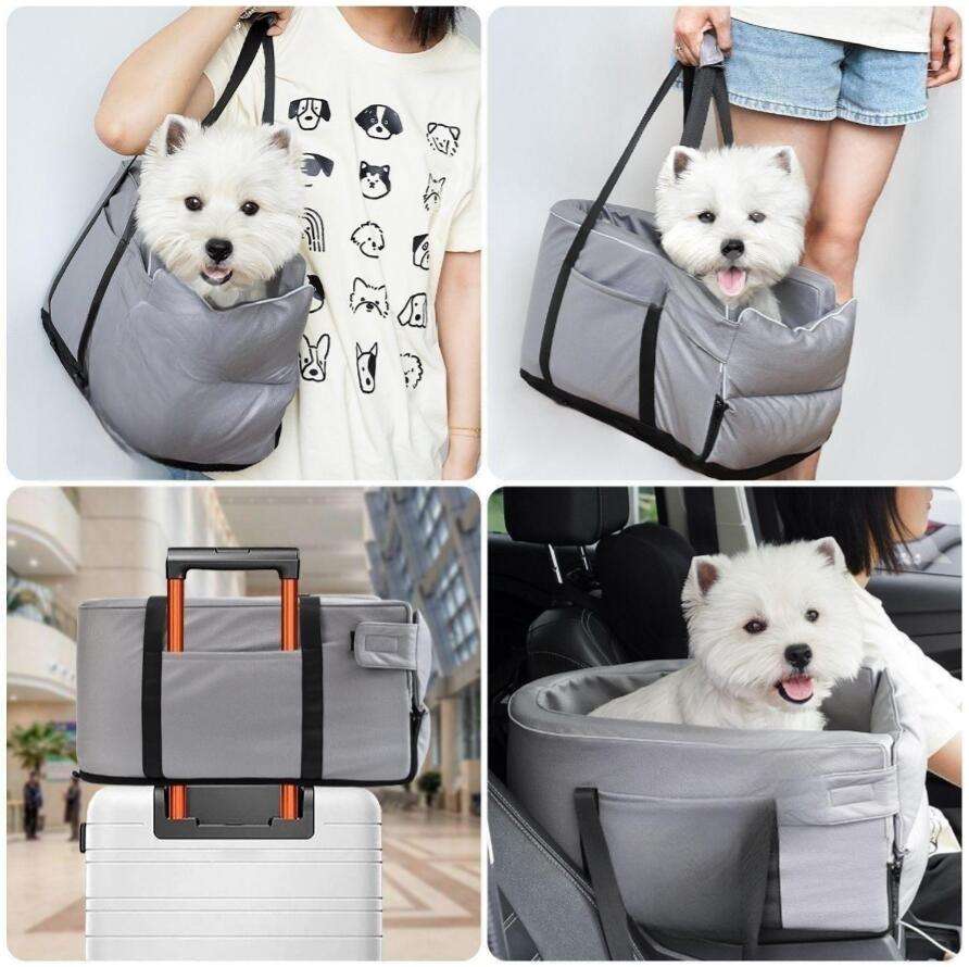 Car Pet Carrier Bag – Portable Dog & Cat Outing Shoulder Bag