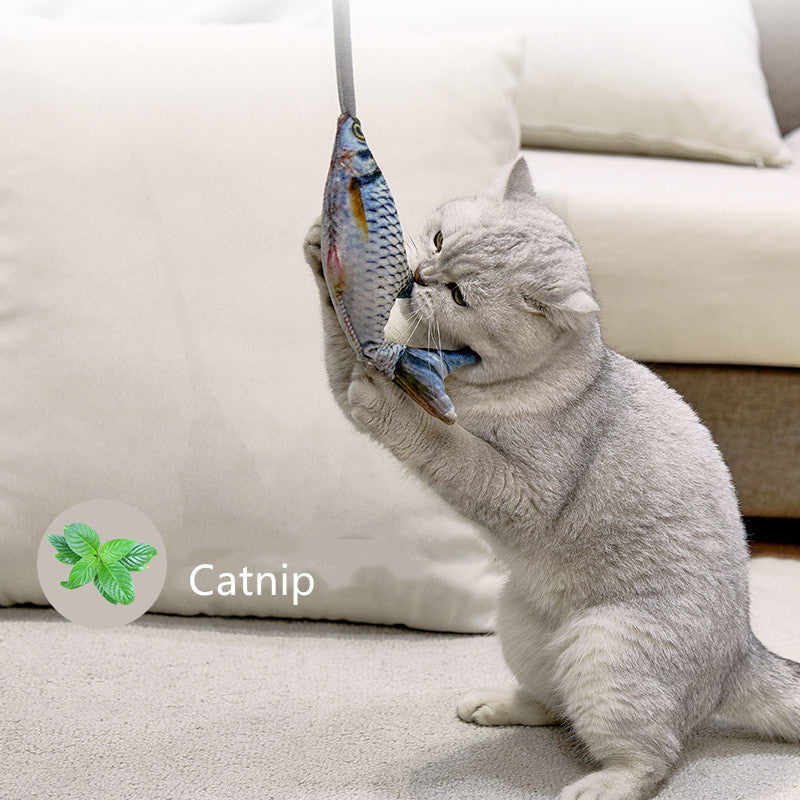 Catnip Airbag Fish Cat Toy – Interactive Plush Teaser for Cats