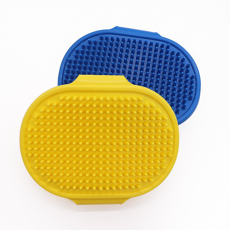 Silicone Pet Bath Brush – Soft Rubber Dog & Cat Grooming Massage Comb
