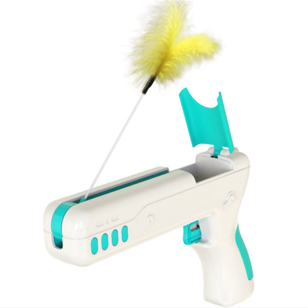 Interactive Cat Feather Tumbler Toy – Scratcher & Teaser Pole for Cats