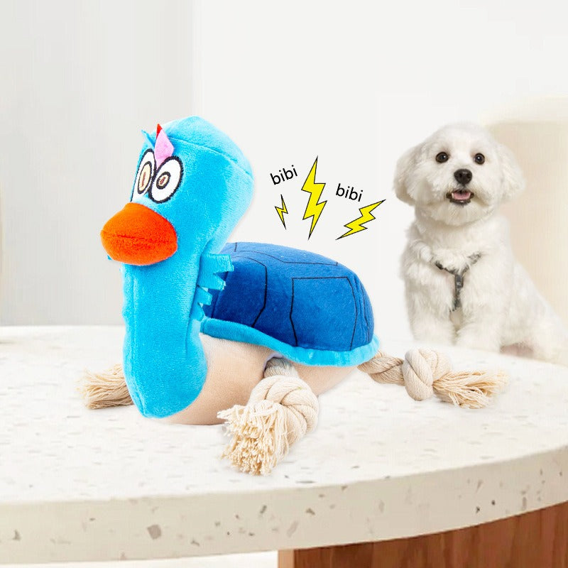 Plush Sound Dog Toy – Bite-Resistant Rope Stress Relief Toy for Dogs