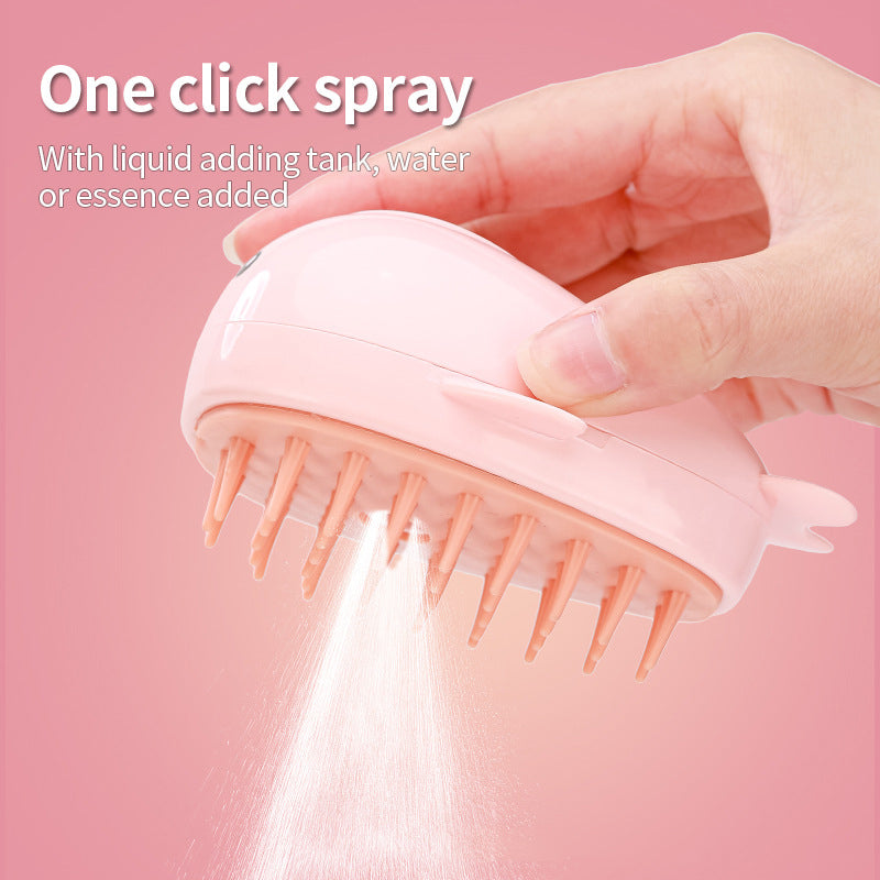 3-in-1 Steam Pet Brush – Rechargeable Cat Grooming Spray Comb
