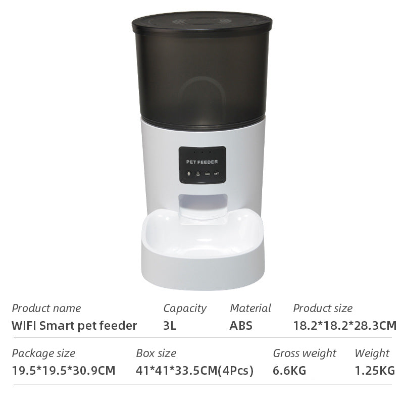 WiFi Smart Automatic Pet Feeder – App-Controlled Dog & Cat Food Dispenser