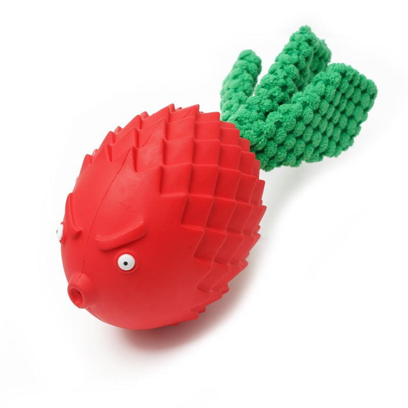 Rubber Squeaky Dog Molar Toy – Interactive Teeth Cleaning Chew Toy