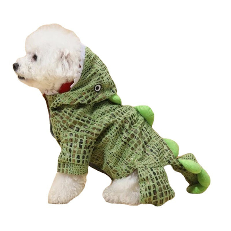 Halloween Crocodile Dog Costume – Funny Transforming Pet Clothes