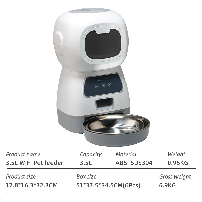 WiFi Smart Automatic Pet Feeder – App-Controlled Dog & Cat Food Dispenser