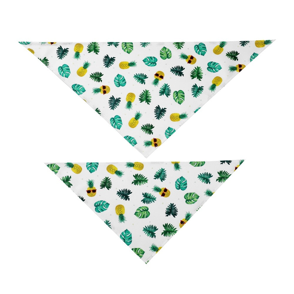 Fruit Print Dog Bandana – Adjustable Cotton Scarf for Dogs & Cats