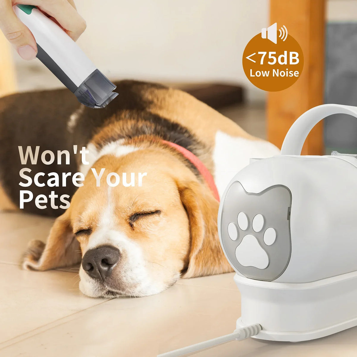 7-in-1 Pet Grooming Vacuum Kit – Dog Clipper & Hair Remover with Low Noise