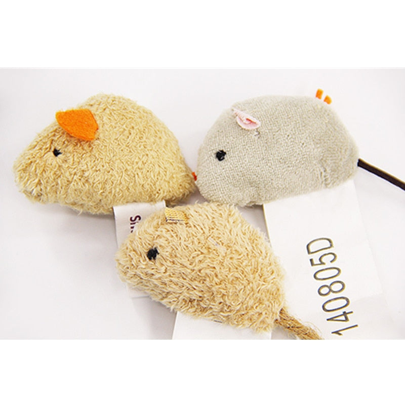 Plush Mouse Cat Toy Set – 3-Pack Interactive Training Toys for Cats