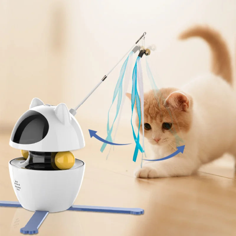 4-in-1 USB Rechargeable Laser Cat Toy – Electric Interactive Indoor Teaser