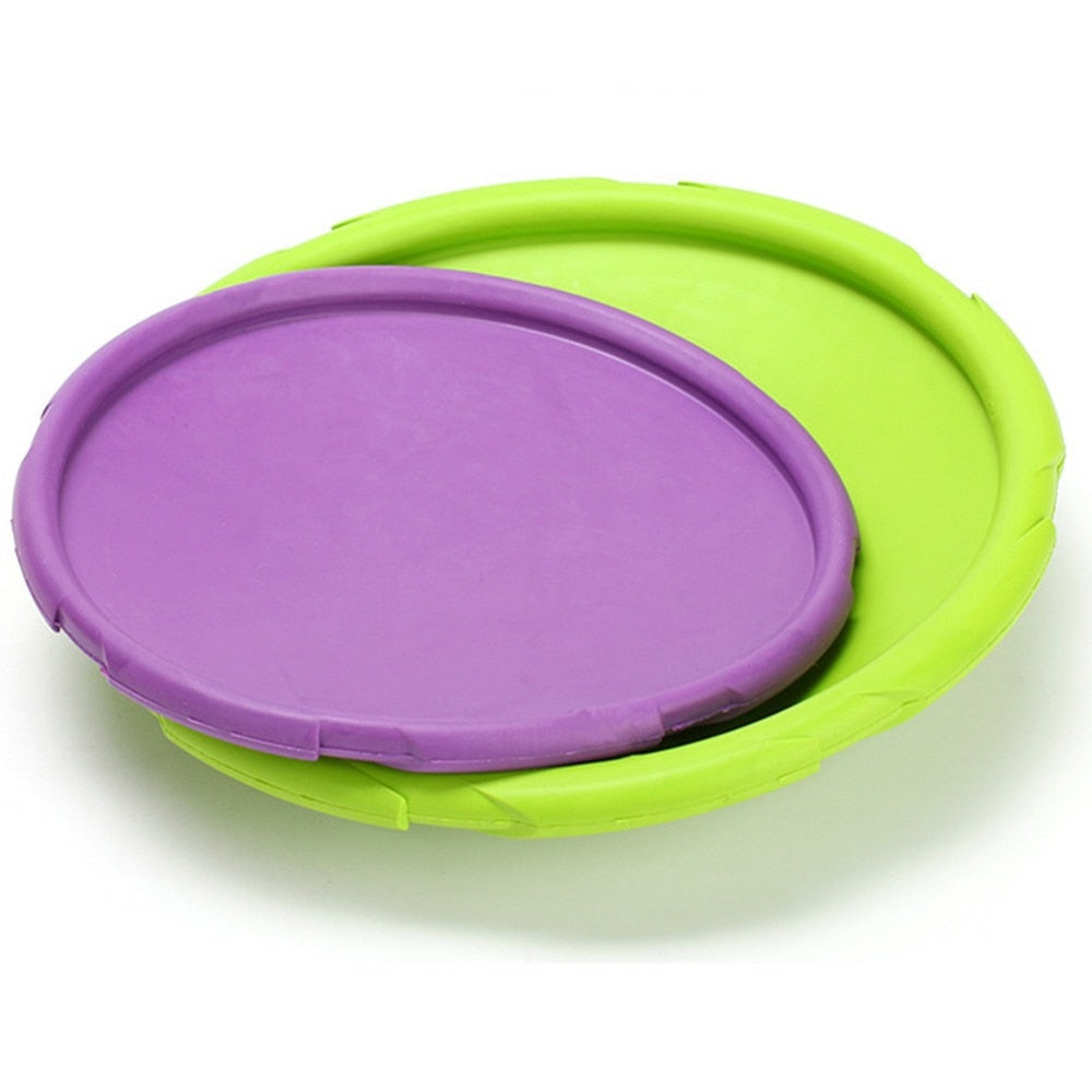 Soft Rubber Dog Flying Disc – Bite-Resistant Puppy Chew & Training Toy