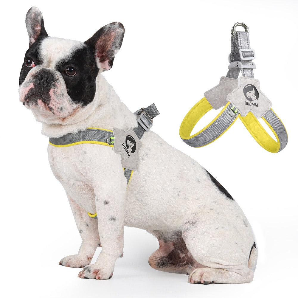 Saddle Dog Chest Harness – Breathable Reflective No-Pull Dog Vest