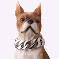 32mm Stainless Steel Dog Chain Collar – Gold Metal Necklace for Large Dogs