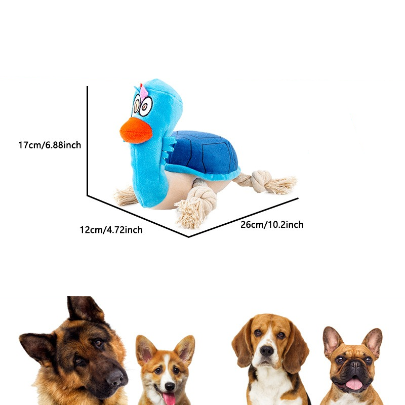 Plush Sound Dog Toy – Bite-Resistant Rope Stress Relief Toy for Dogs