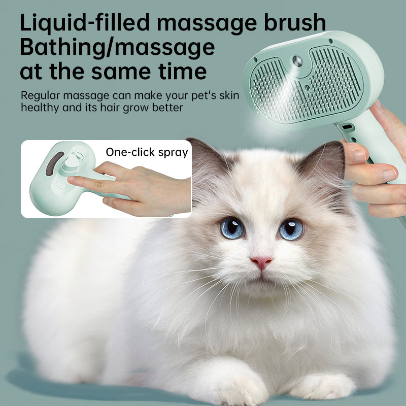 Electric Steam Pet Grooming Comb – Hair Removal & Styling Set for Dogs & Cats