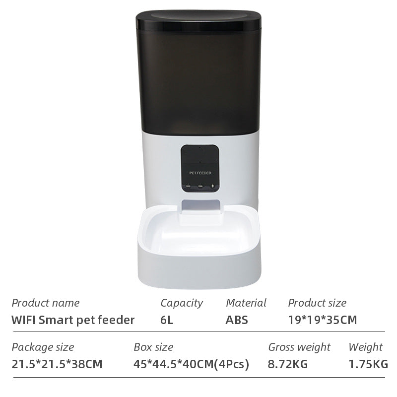 WiFi Smart Automatic Pet Feeder – App-Controlled Dog & Cat Food Dispenser
