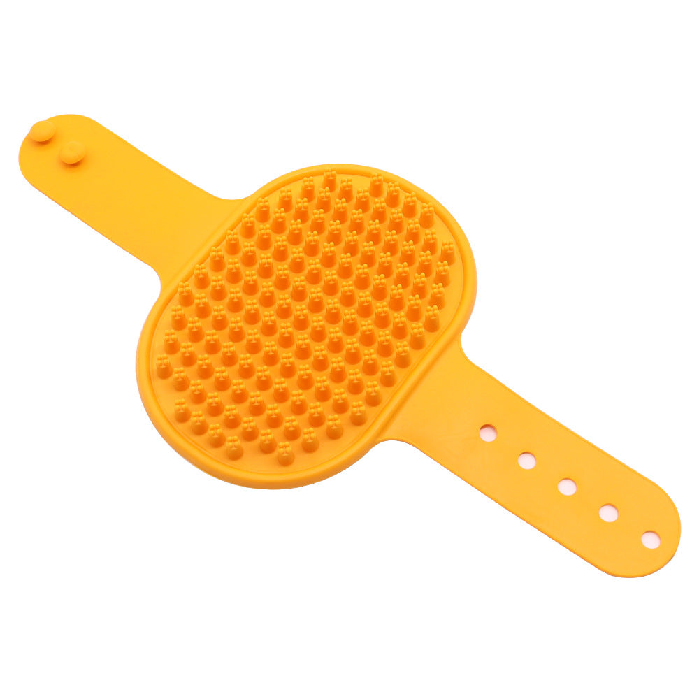 Silicone Pet Bath Brush – Soft Rubber Dog & Cat Grooming Massage Comb