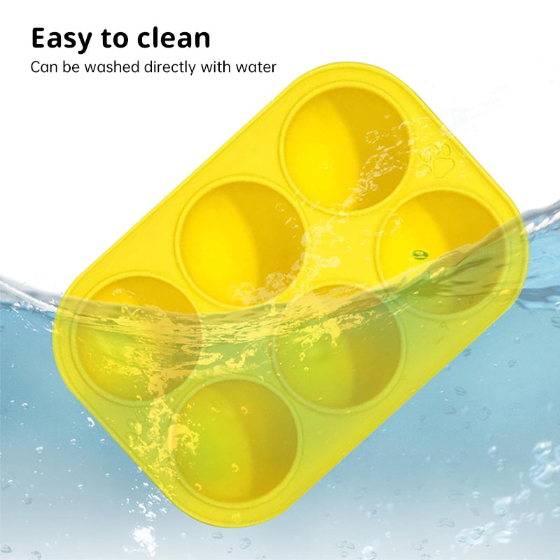 Silicone Frozen Dog Treat Molds – 6-Cavity Pupsicle Compatible Mold
