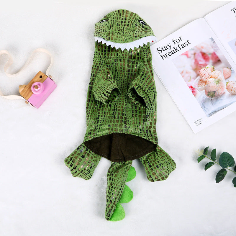 Halloween Crocodile Dog Costume – Funny Transforming Pet Clothes