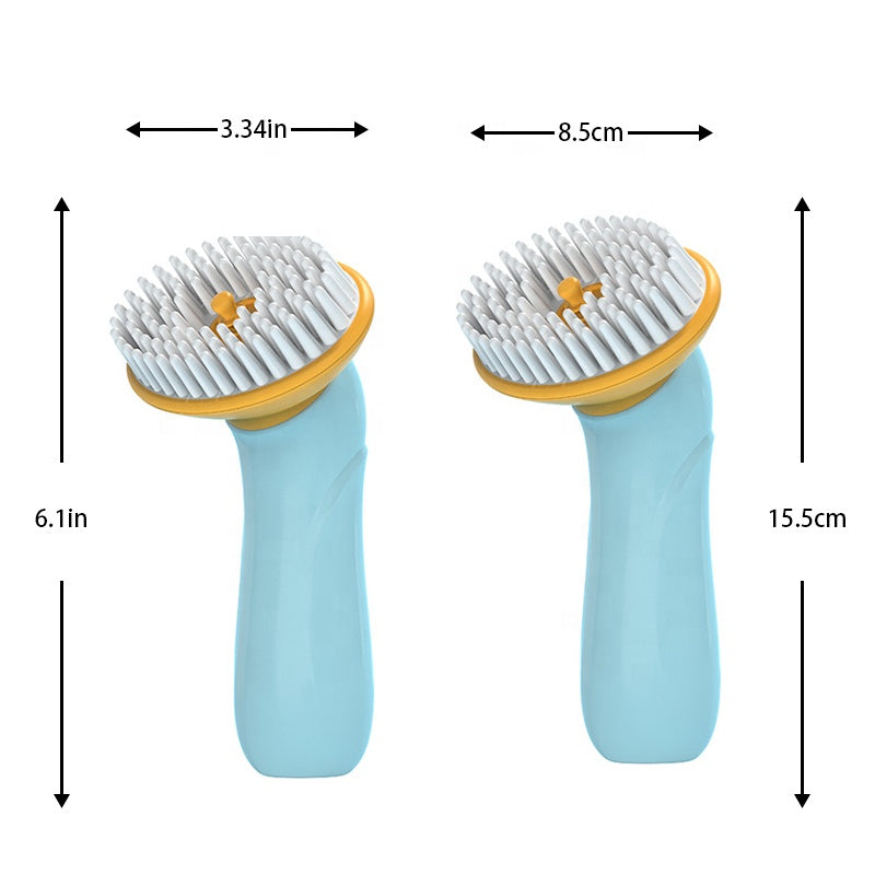 Handheld Pet Bath Brush – Silicone Grooming & Cleaning Tool for Dogs & Cats