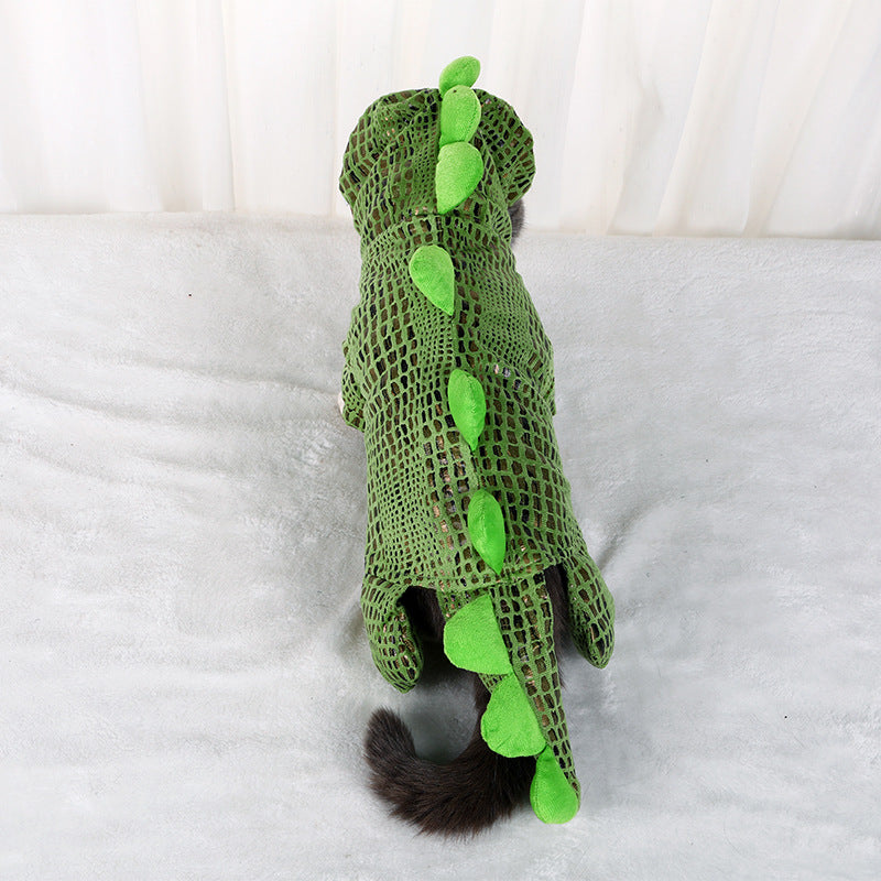 Halloween Crocodile Dog Costume – Funny Transforming Pet Clothes