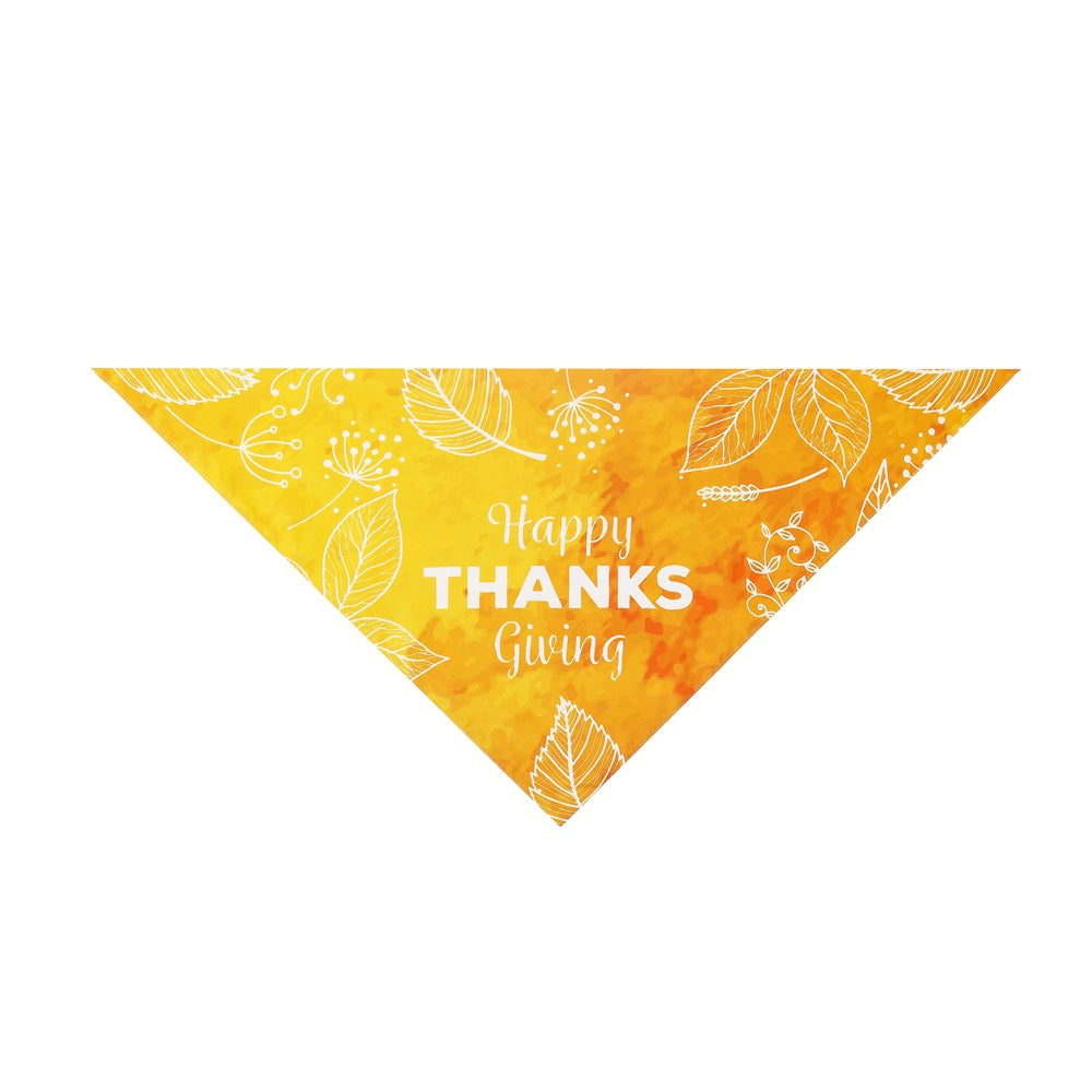 Thanksgiving Pet Bandana – Triangle Dog Scarf for Holidays