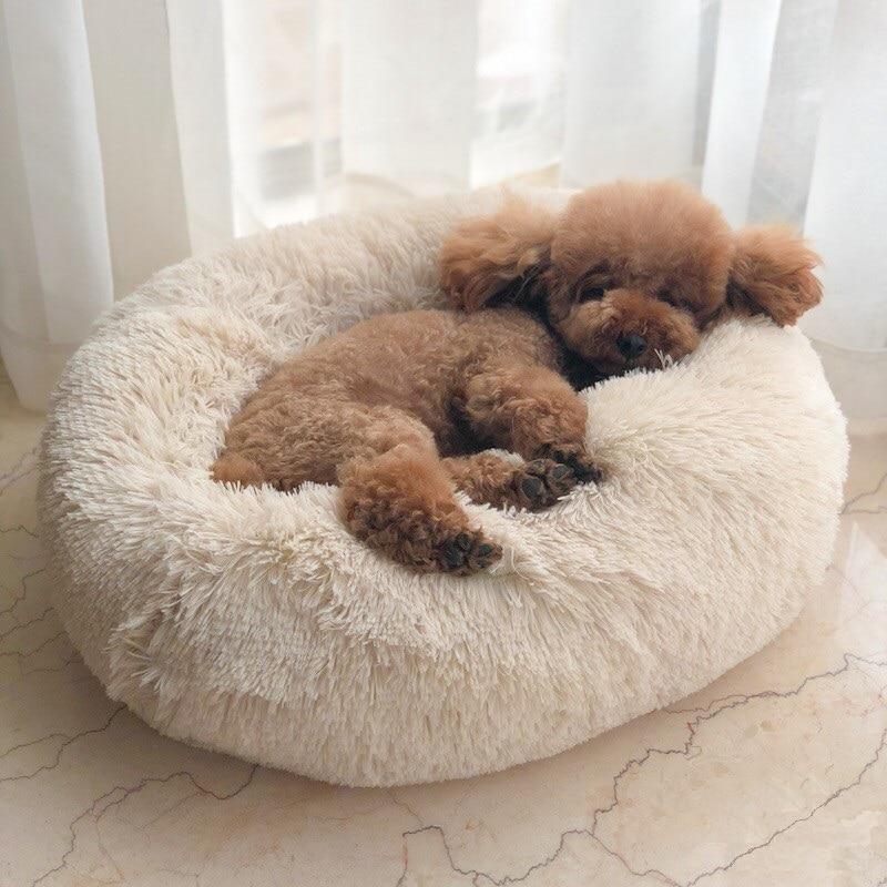 Plush Pet Dog Bed – Soft Kennel Cushion for Dogs & Cats
