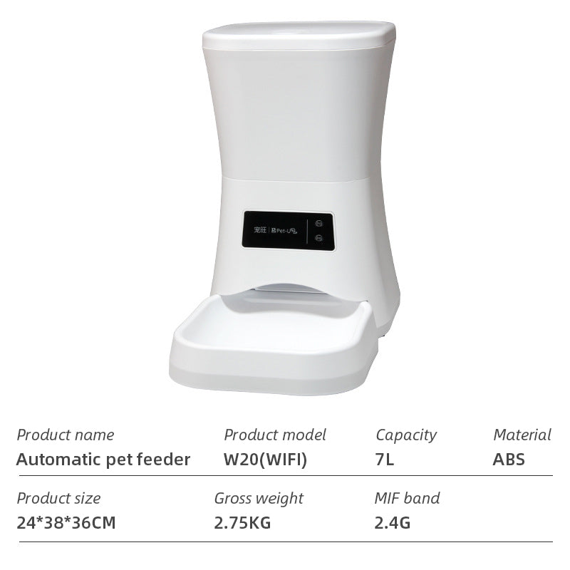 WiFi Smart Automatic Pet Feeder – App-Controlled Dog & Cat Food Dispenser