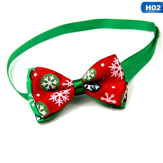 Christmas Pet Bow Tie Collar – Adjustable Holiday Neck Strap for Cats & Dogs