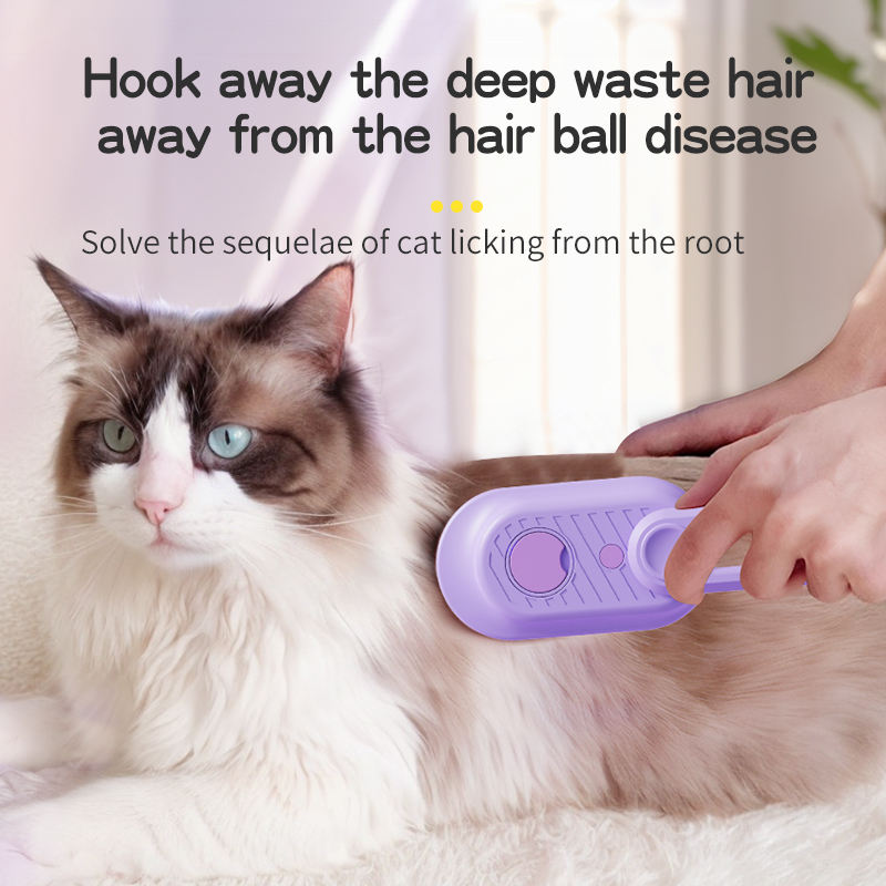 USB Rechargeable Electric Pet Spray Comb – Cat Grooming Massage Brush