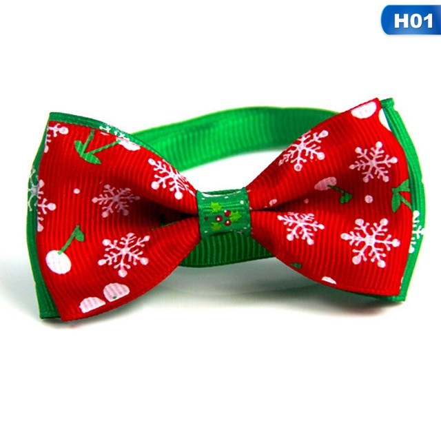 Christmas Pet Bow Tie Collar – Adjustable Holiday Neck Strap for Cats & Dogs