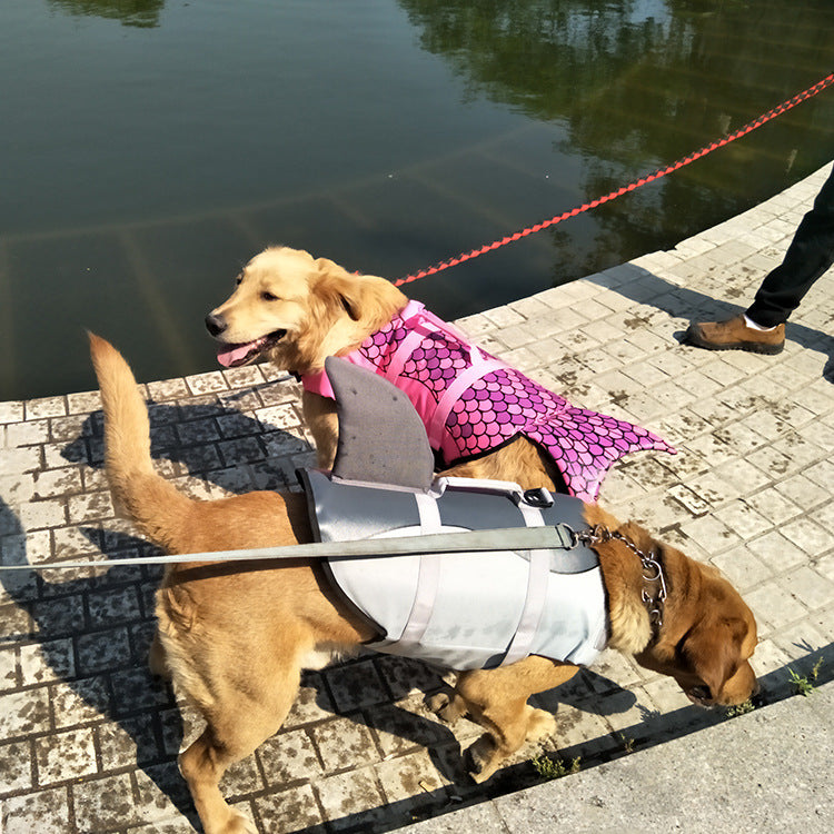 Dog Life Jacket – Shark & Mermaid Swimsuit Safety Vest for Dogs