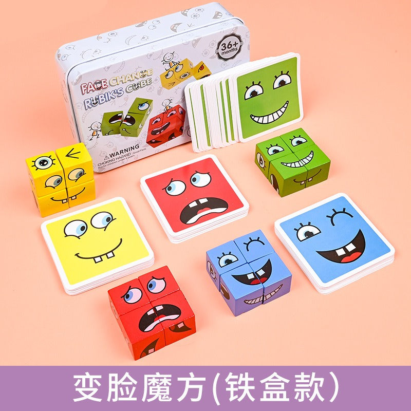 Children's fun logical thinking training, face changing, puzzle, parent-child interactive tabletop game toys