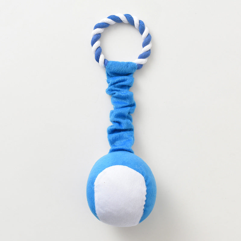 Soft Cloth Dog Ball Toy – Squeaky Molar Training Toy for Dogs