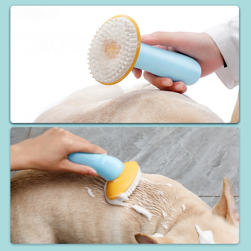 Handheld Pet Bath Brush – Silicone Grooming & Cleaning Tool for Dogs & Cats
