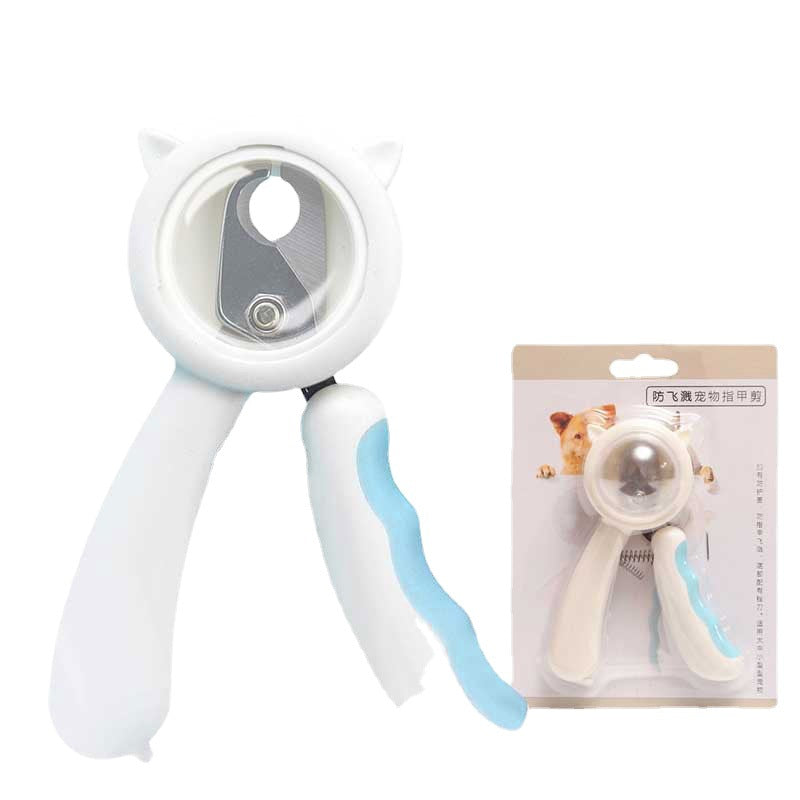 Stainless Steel Pet Nail Clipper – Splash-Proof Cat & Dog Claw Trimmer