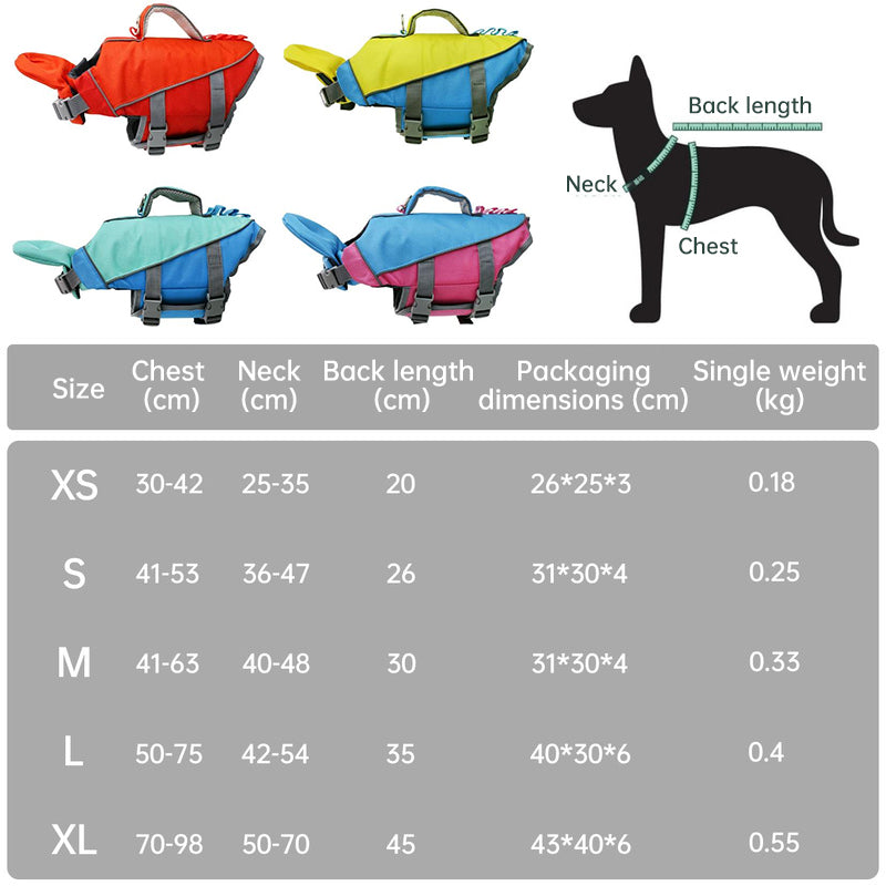 Dog Life Vest with Reflective Stripes – High Buoyancy Safety Jacket