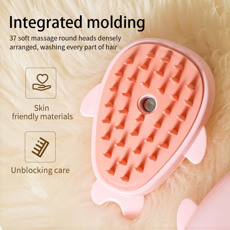3-in-1 Steam Pet Brush – Rechargeable Cat Grooming Spray Comb