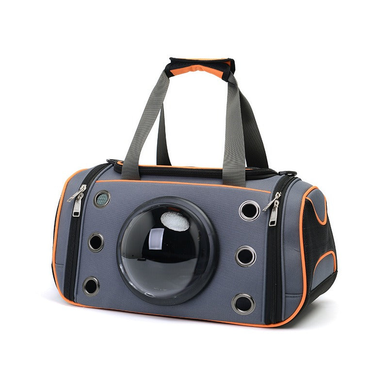 Breathable Pet Space Carrier Bag – Crossbody Dog & Cat Travel Backpack
