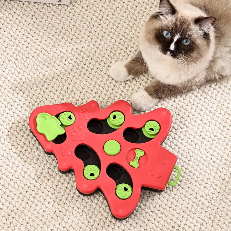 Dog Puzzle Toy & Slow Feeder Bowl — Interactive IQ Training Game