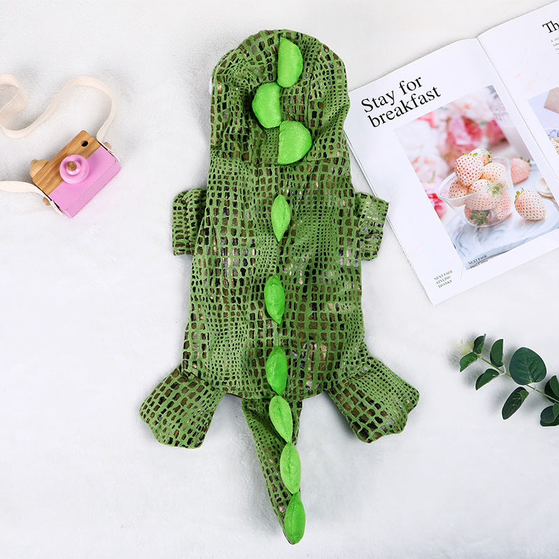 Halloween Crocodile Dog Costume – Funny Transforming Pet Clothes