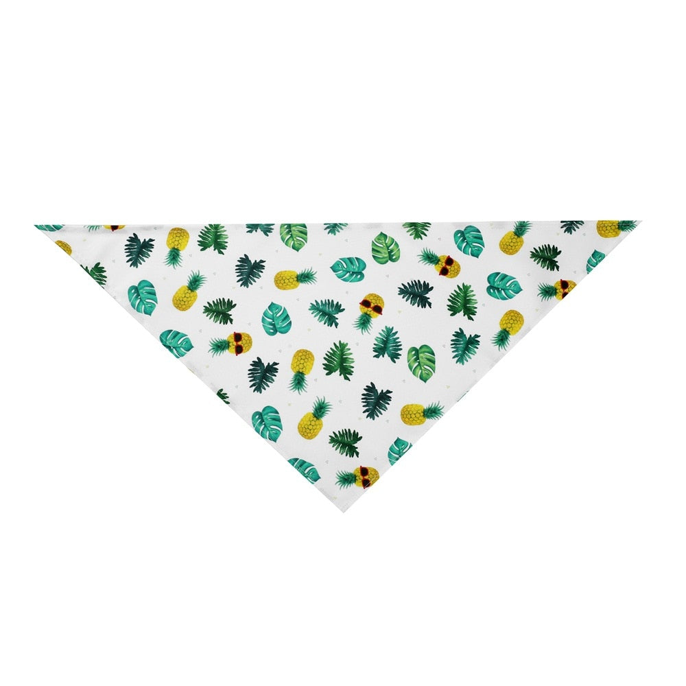 Fruit Print Dog Bandana – Adjustable Cotton Scarf for Dogs & Cats