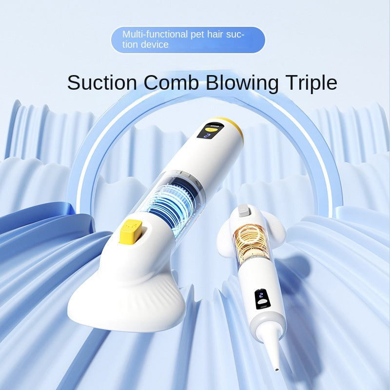 Pet Grooming Vacuum Kit – Multi-Function Hair Removal Brush & Blower