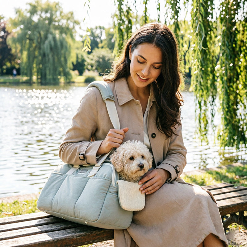 Winter Cat Carrier Bag – Large Breathable Shoulder Pet Travel Bag