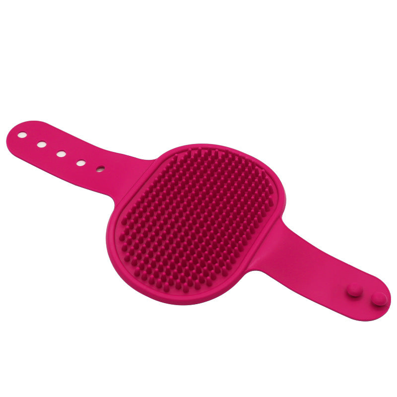 Silicone Pet Bath Brush – Soft Rubber Dog & Cat Grooming Massage Comb