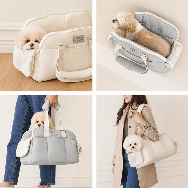 Winter Cat Carrier Bag – Large Breathable Shoulder Pet Travel Bag